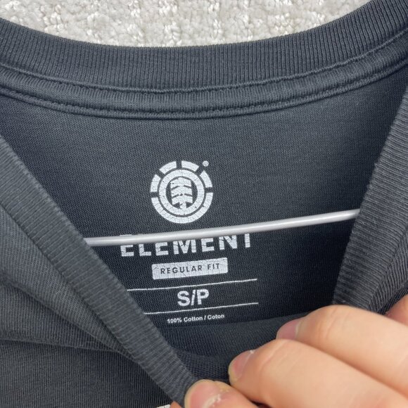 Y2K Element Skateboard T-Shirt Men Size S Black w/ Red Logo Surf Skate Grunge - Picture 6 of 10